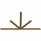 Ekena Millwork Saratoga Timber Gable Bracket, Western Red Cedar, 84"W x 49"H x 1 1/2"D x 3 1/2"F, 14/12 Pitch GBW084X49X0204SAR00SWR - alternate 2